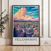 Yellowknife Poster | Canada Wall Art | North America Decor