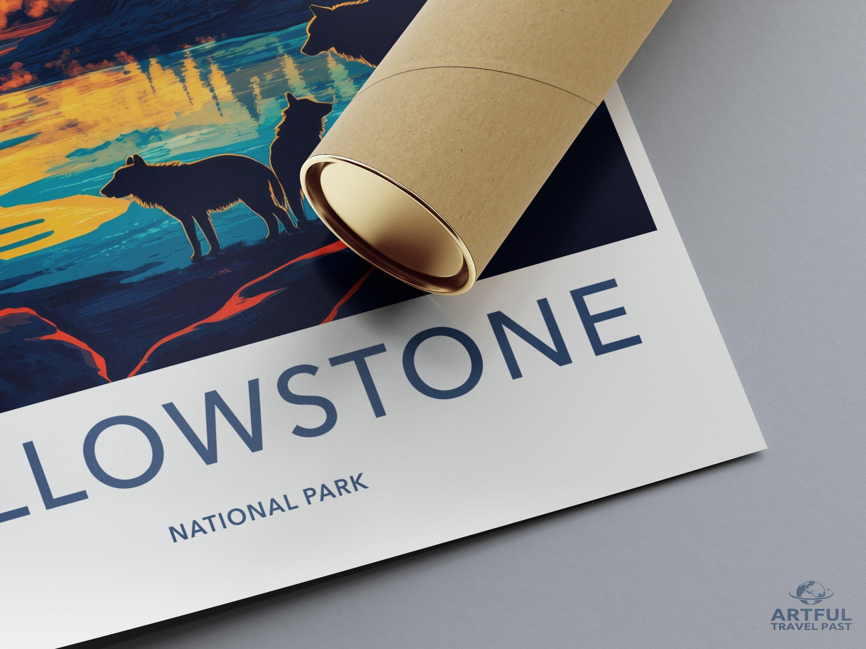 Yellowstone National Park Poster | Wyoming Wall Art