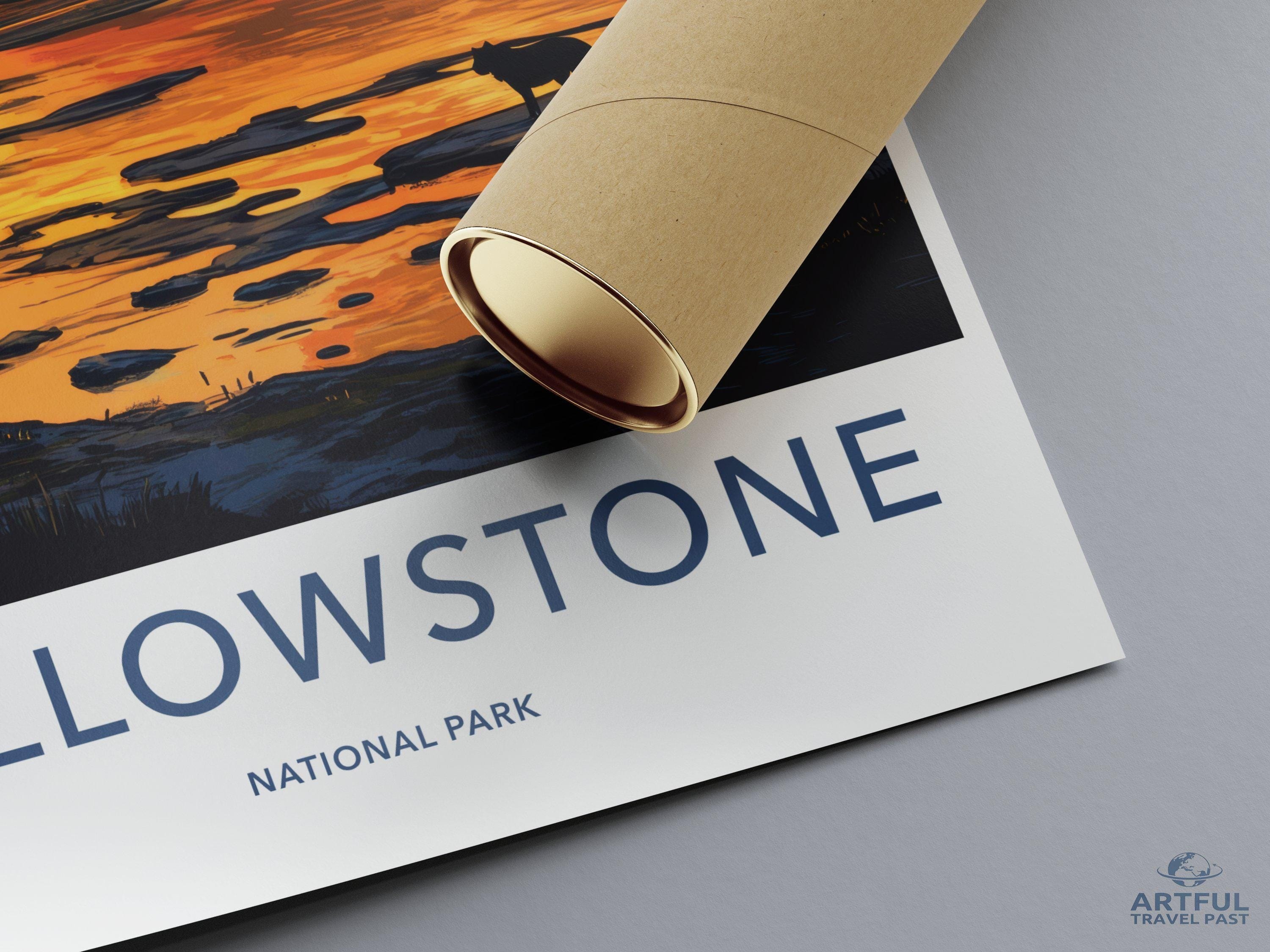 Yellowstone National Park Poster | Wyoming Wall Art