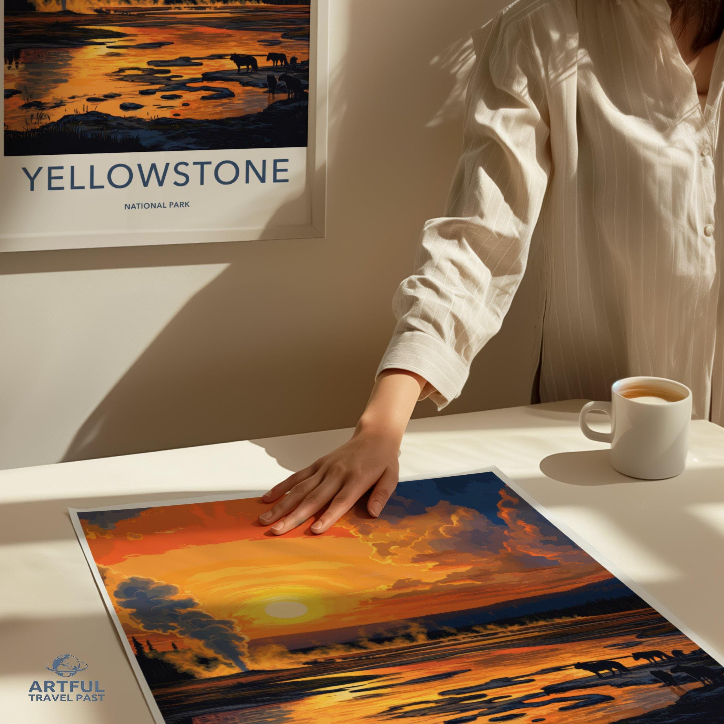 Yellowstone National Park Poster | Wyoming Wall Art