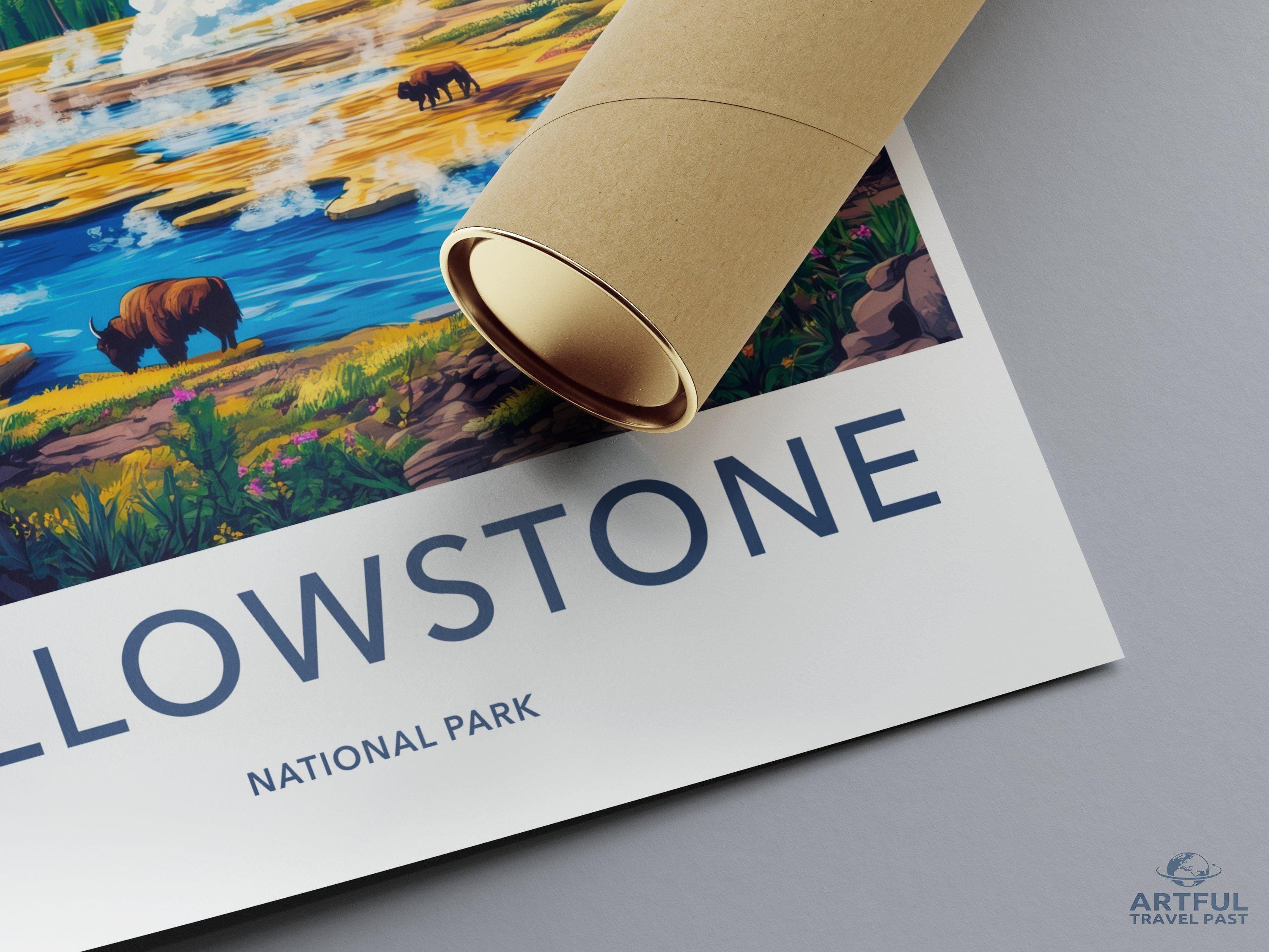 Yellowstone National Park Poster | Wyoming Wall Art