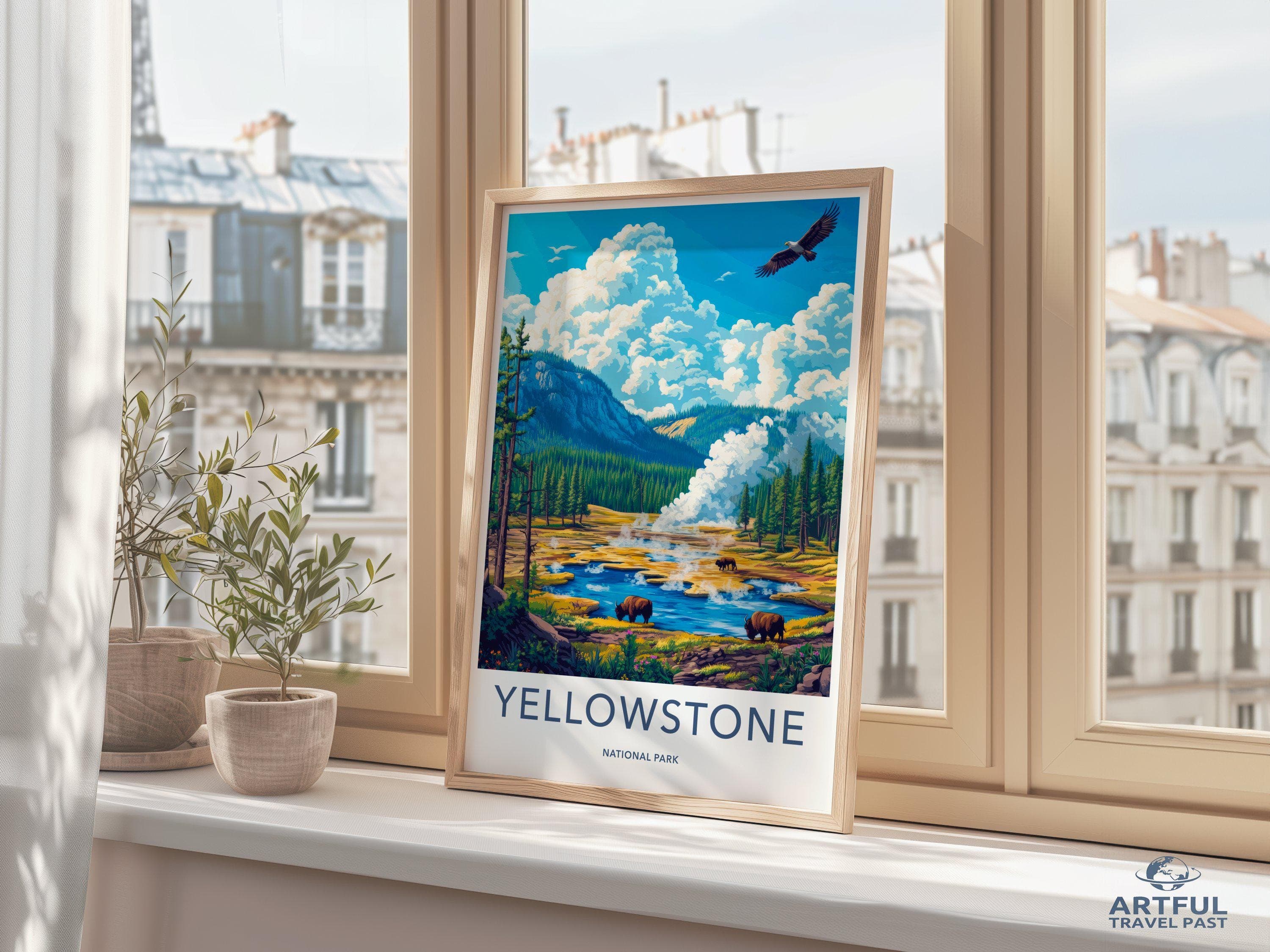 Yellowstone National Park Poster | Wyoming Wall Art