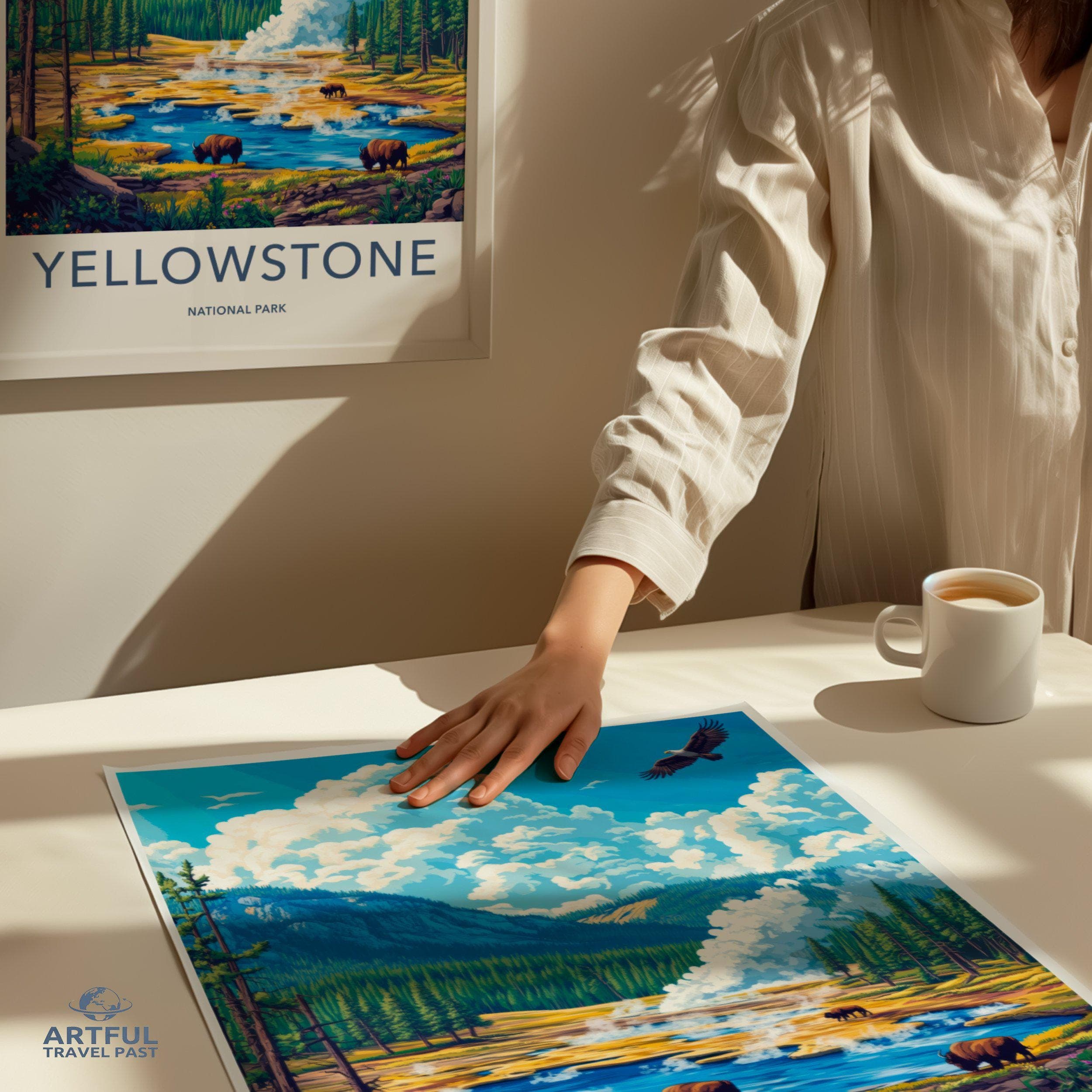 Yellowstone National Park Poster | Wyoming Wall Art