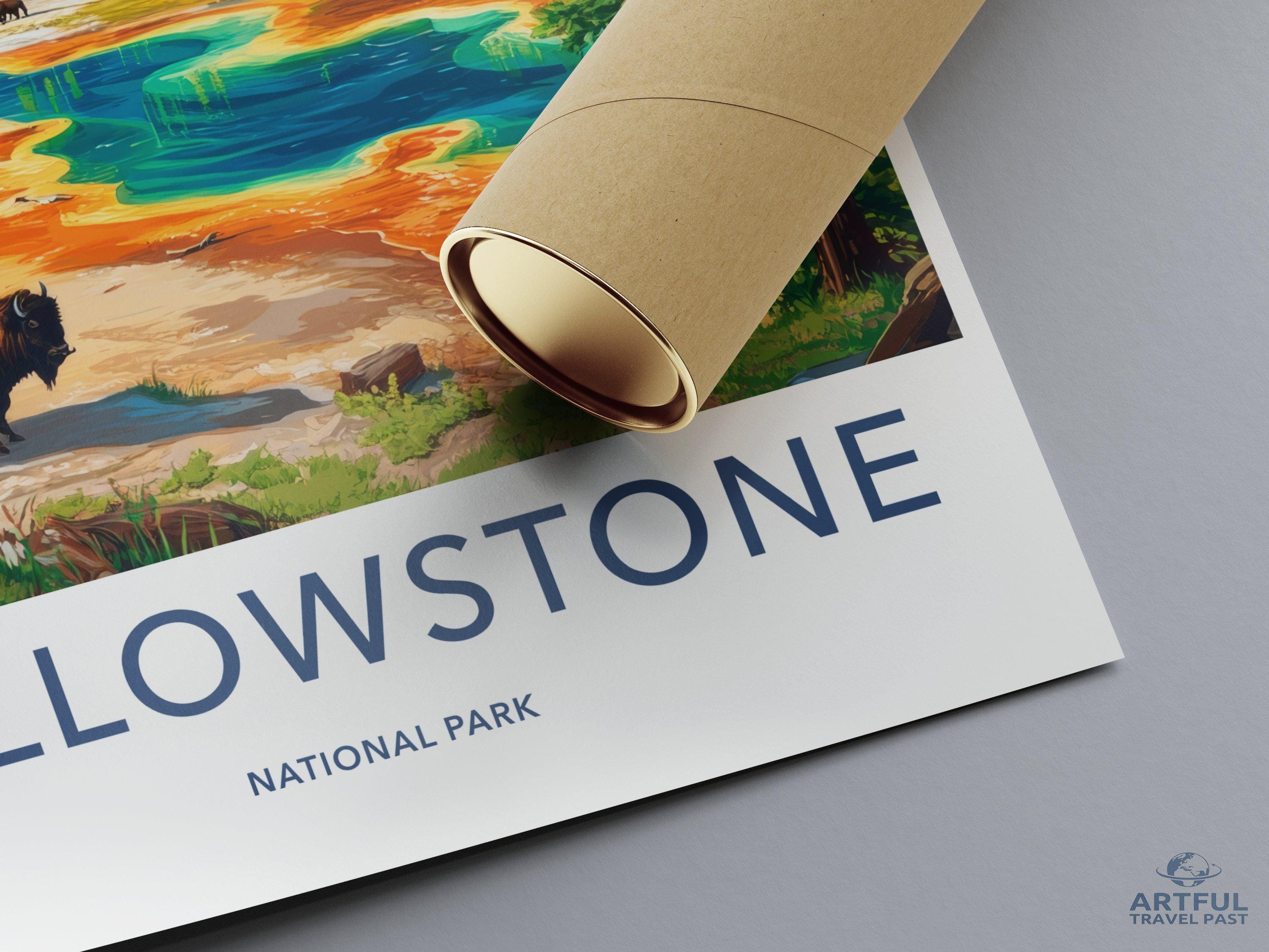 Yellowstone National Park Poster | Wyoming Wall Art