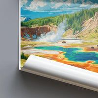 Yellowstone National Park Poster | Wyoming Wall Art