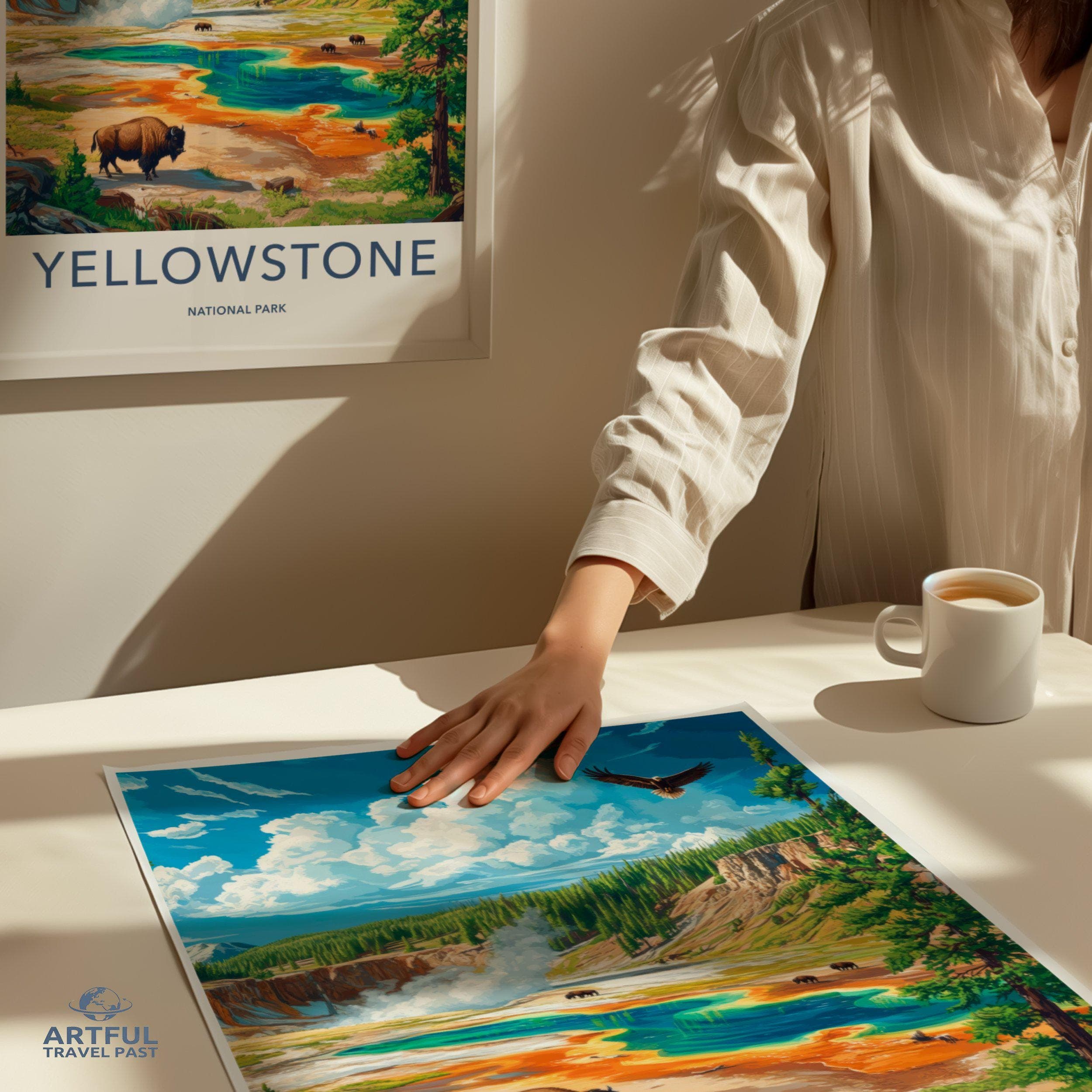 Yellowstone National Park Poster | Wyoming Wall Art