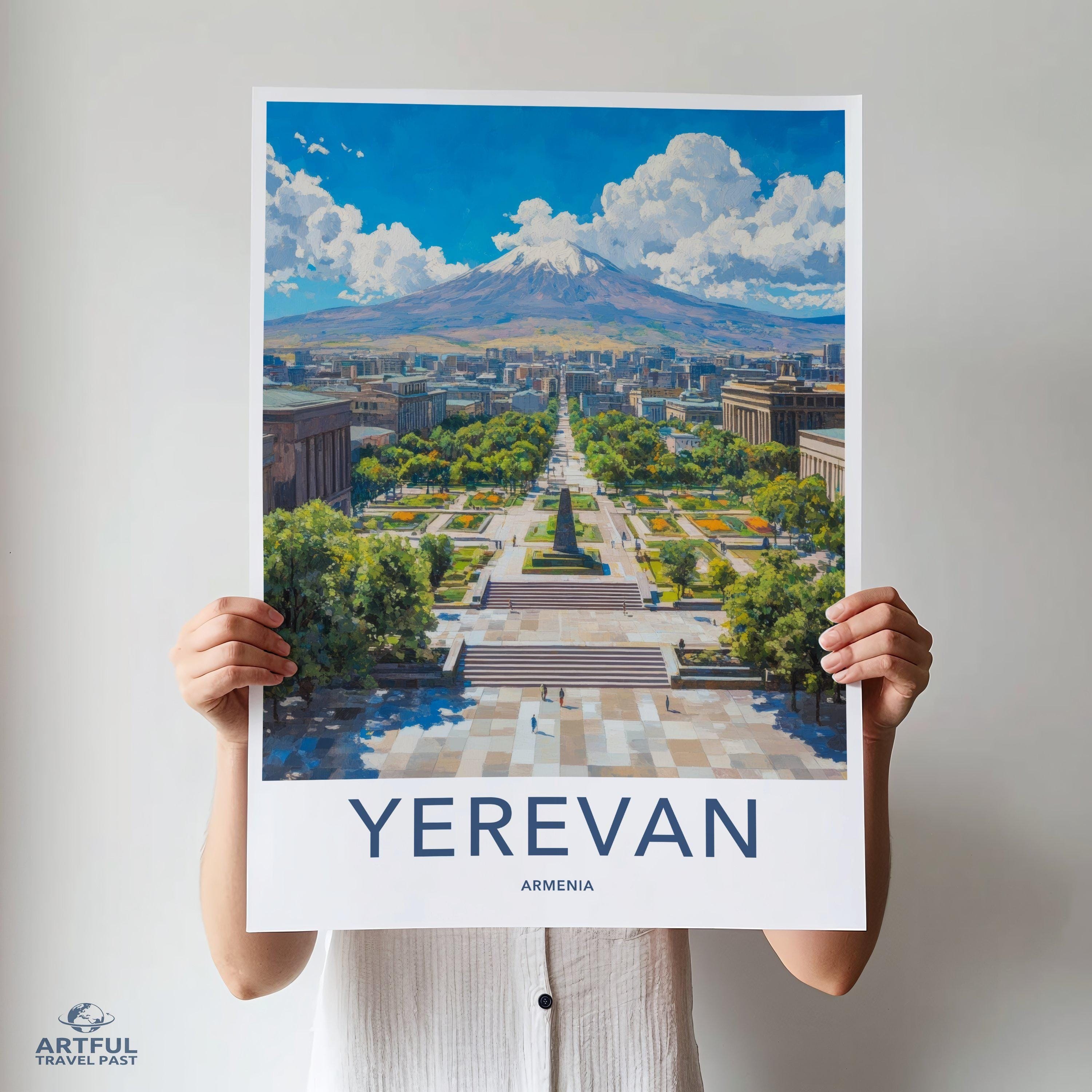 Yerevan Poster | Armenia Wall Art | Caucasus Decor