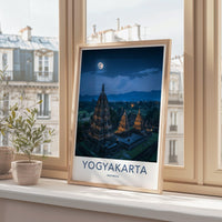 Yogyakarta Temple Poster | Spiritual Indonesia Wall Art