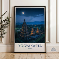 Yogyakarta Temple Poster | Spiritual Indonesia Wall Art