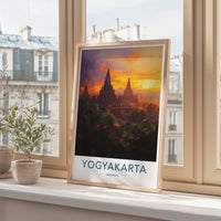 Yogyakarta Temple Poster | Spiritual Wall Art | Indonesia