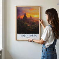 Yogyakarta Temple Poster | Spiritual Wall Art | Indonesia