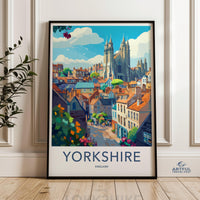 Yorkshire Poster | England Wall Art | UK Decor