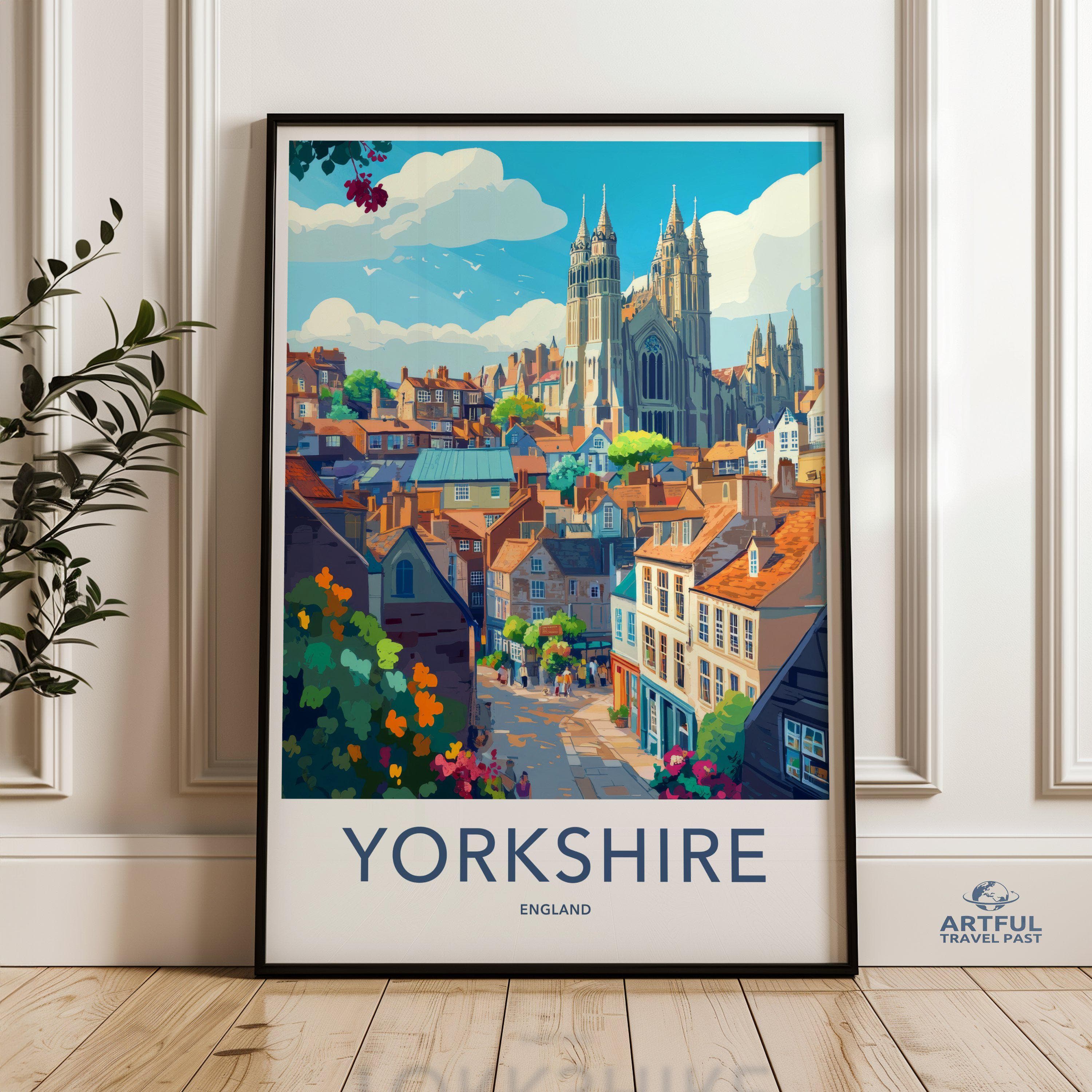 Yorkshire Poster | England Wall Art | UK Decor