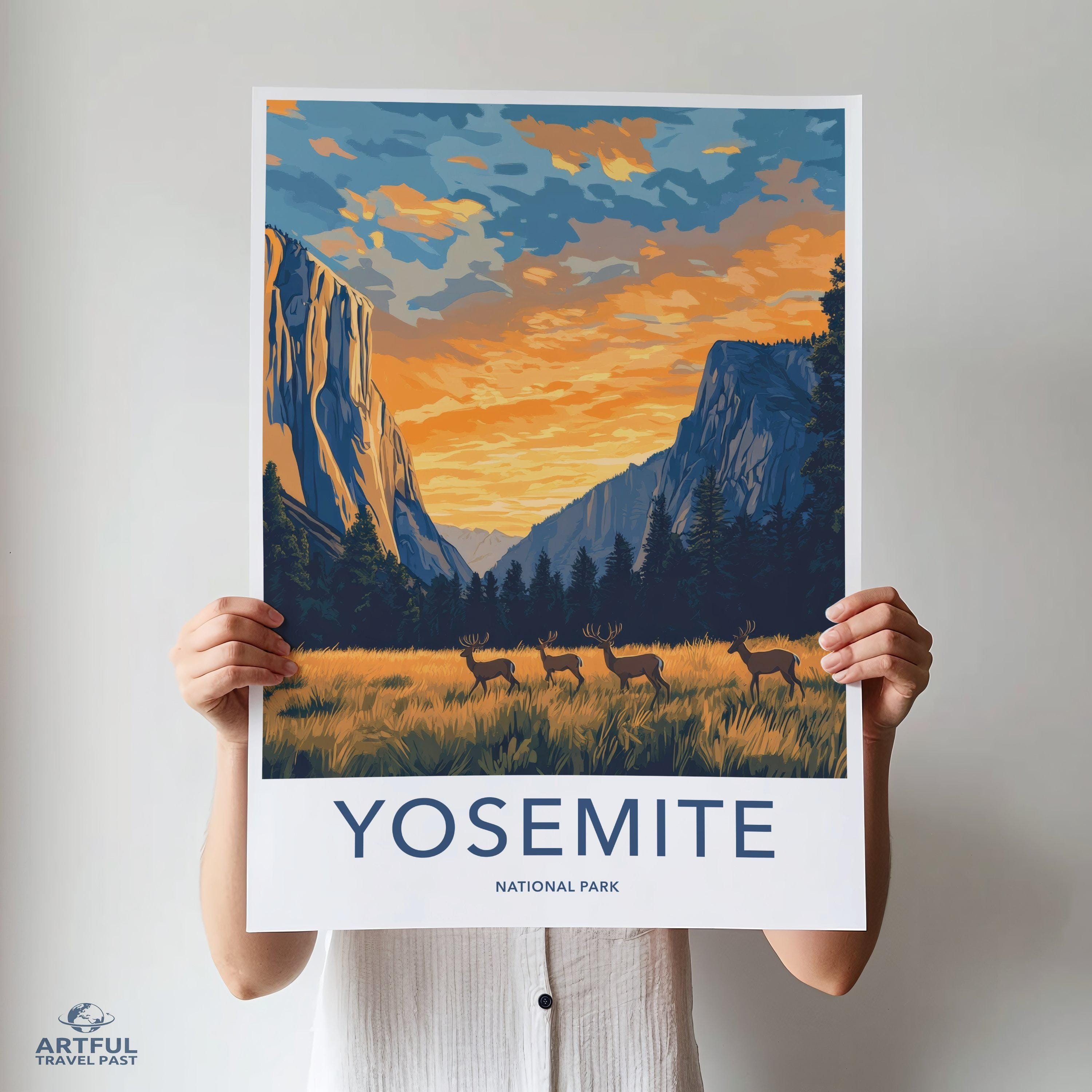 Yosemite National Park Poster | California Wall Art