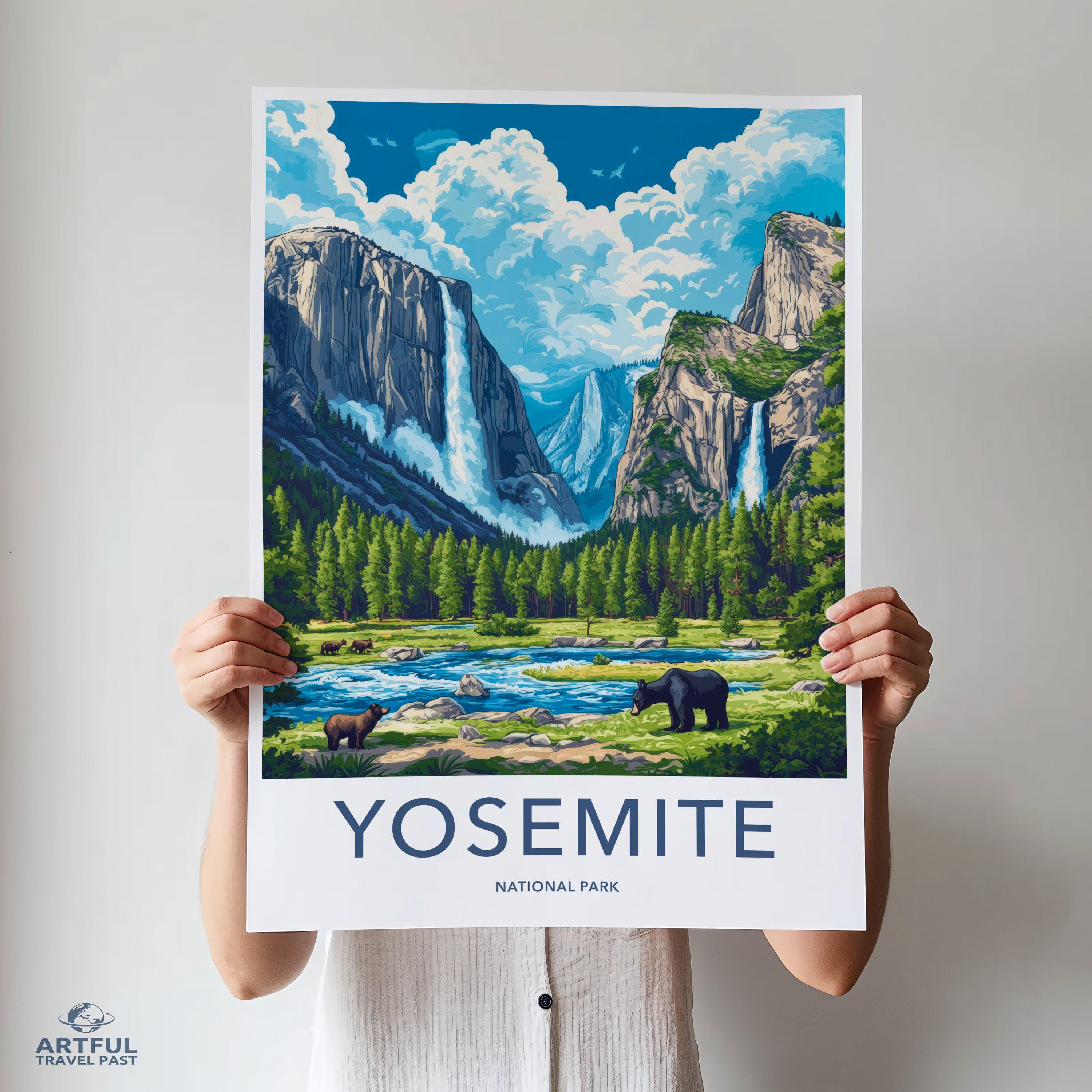 Yosemite National Park Poster | California Wall Art