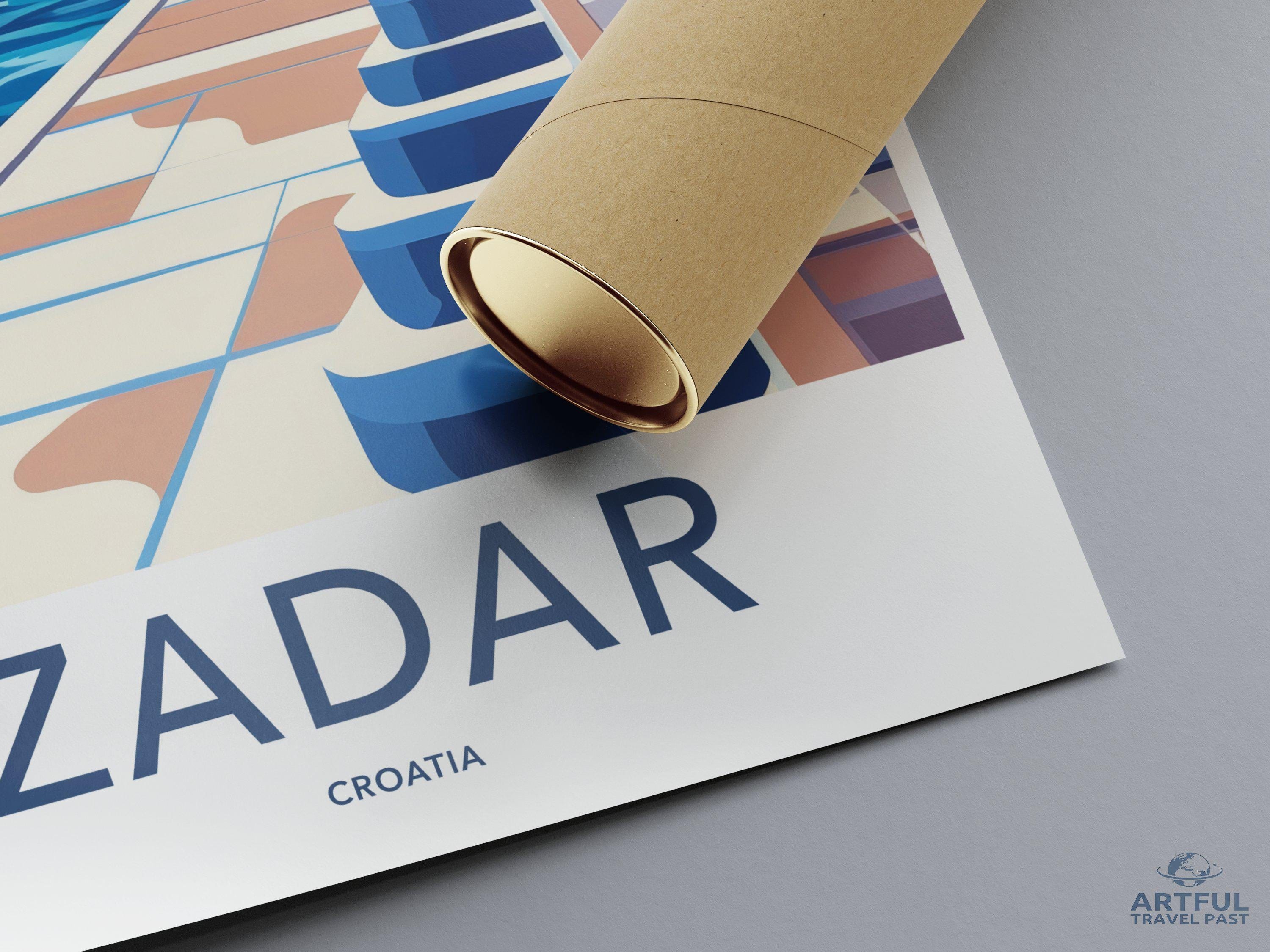 Zadar Poster | Croatia Wall Art | Mediterranean Decor