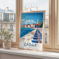 Zadar Poster | Croatia Wall Art | Mediterranean Decor