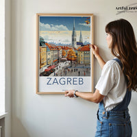 Zagreb Poster - Croatia Wall Art