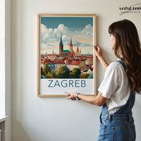 Zagreb Poster - Croatia Wall Art