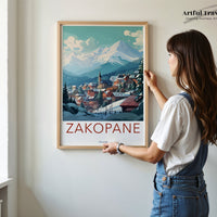 Zakopane Poster | Poland Wall Art | Eastern Europe Artwork