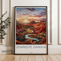 Zhangye Danxia Poster | China Wall Art | Asia Decor
