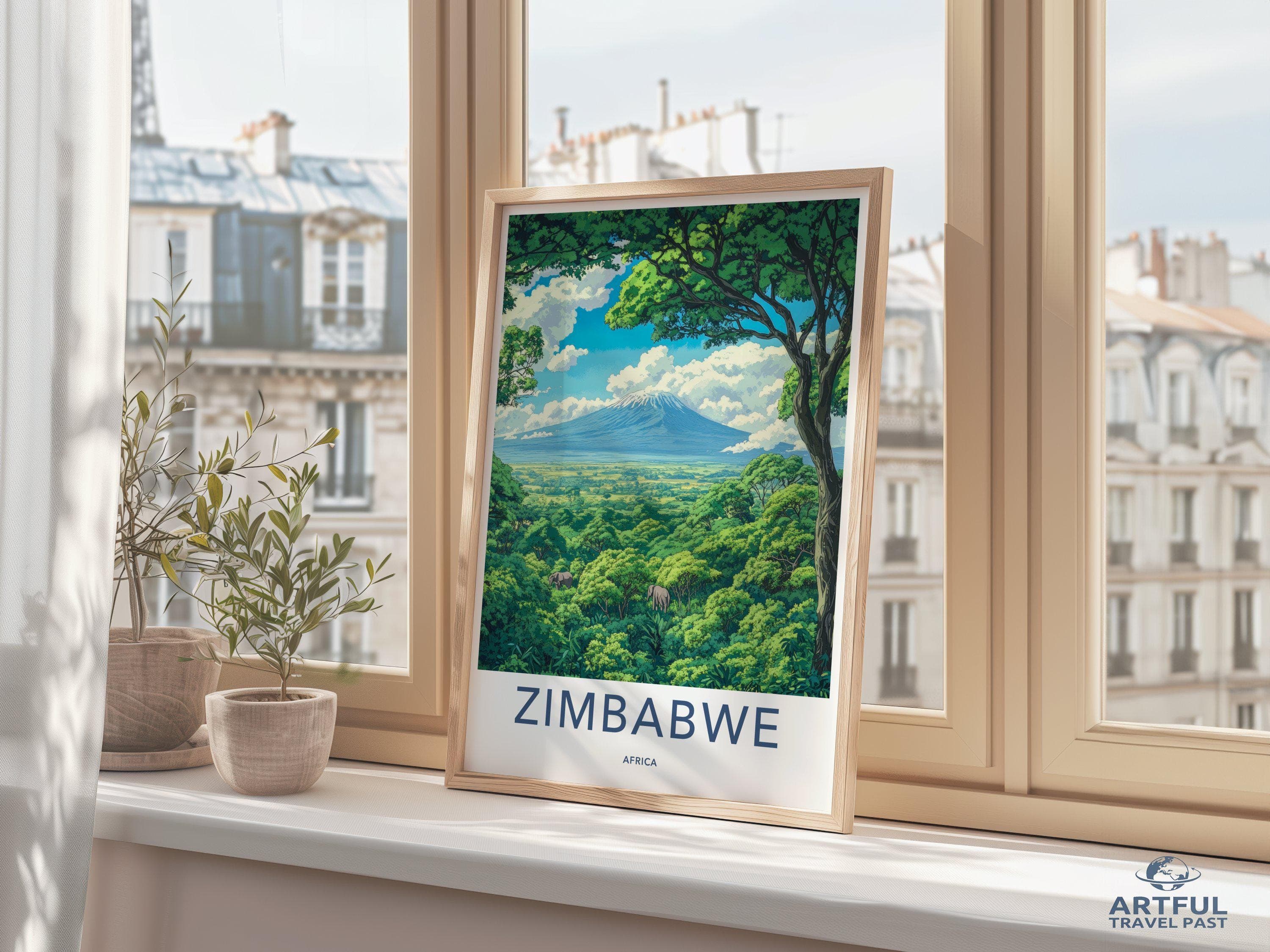 Zimbabwe Poster - Africa Wall Art