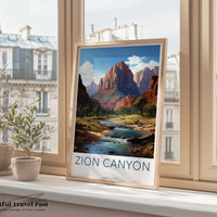 Zion Canyon Poster - Utah Wall Art